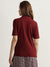 Gant Women Red Solid Polo Collar Short Sleeves T-Shirt