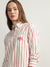 Gant Women Red Striped Spread Collar Full Sleeves Shirt