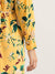 Gant Women Yellow Printed Band Collar Full Sleeves Shirt Dress