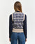 Gant Women Beige Checked Round Neck Sleeveless Sweater Vest