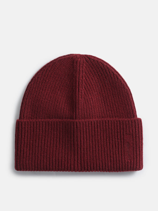 Gant Women Red Solid Beanie Cap