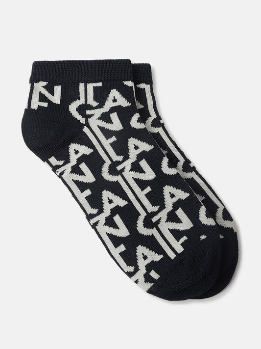 Gant Women Navy Blue Patterned Ankle Length Socks (Pack of 1)