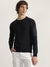 Antony Morato Men Blue Ribbed Round Neck Full Sleeves Pullover Style Sweater