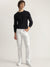 Antony Morato Men Blue Ribbed Round Neck Full Sleeves Pullover Style Sweater