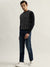 Antony Morato Men Blue Geometric Round Neck Full Sleeves Pullover Style Sweater