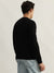 Antony Morato Men Black Geometric Round Neck Full Sleeves Pullover Style Sweater