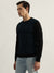 Antony Morato Men Black Geometric Round Neck Full Sleeves Pullover Style Sweater