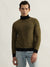 Antony Morato Men Yellow Self Design Turtle Neck Full Sleeves Pullover Style Sweater