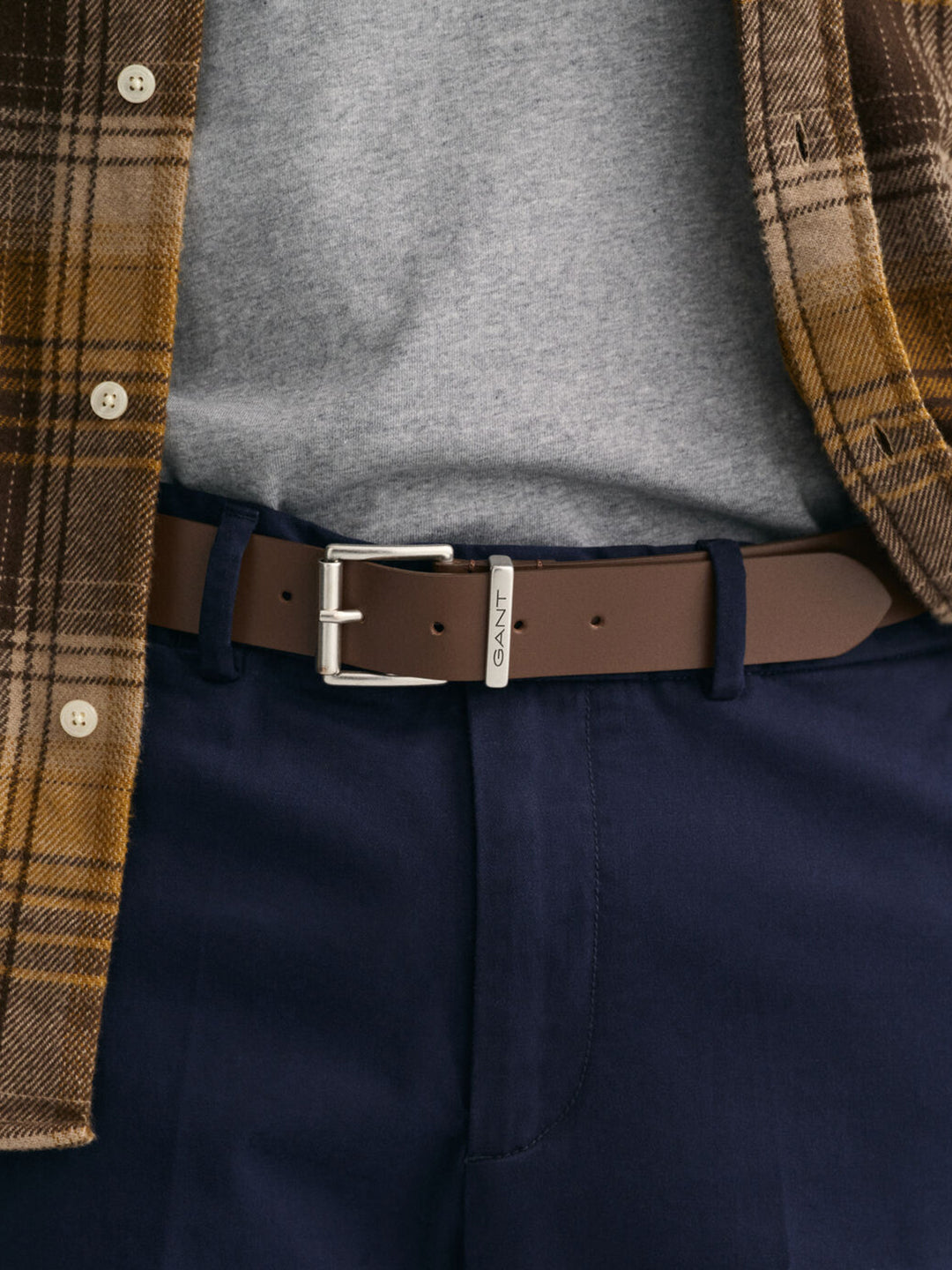 Gant Men Brown Solid Belt