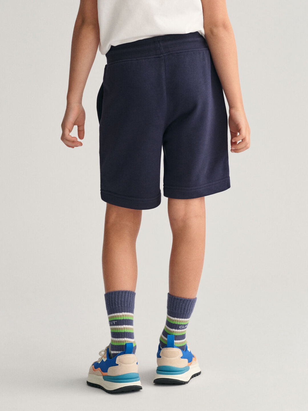 Gant Boys Navy Blue Solid Mid-rise Regular Fit Regular Shorts