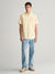 Gant Men Yellow Solid Button-down Collar Long Sleeves Shirt