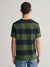 Gant Men Green Striped Round Neck Short Sleeves T-shirt