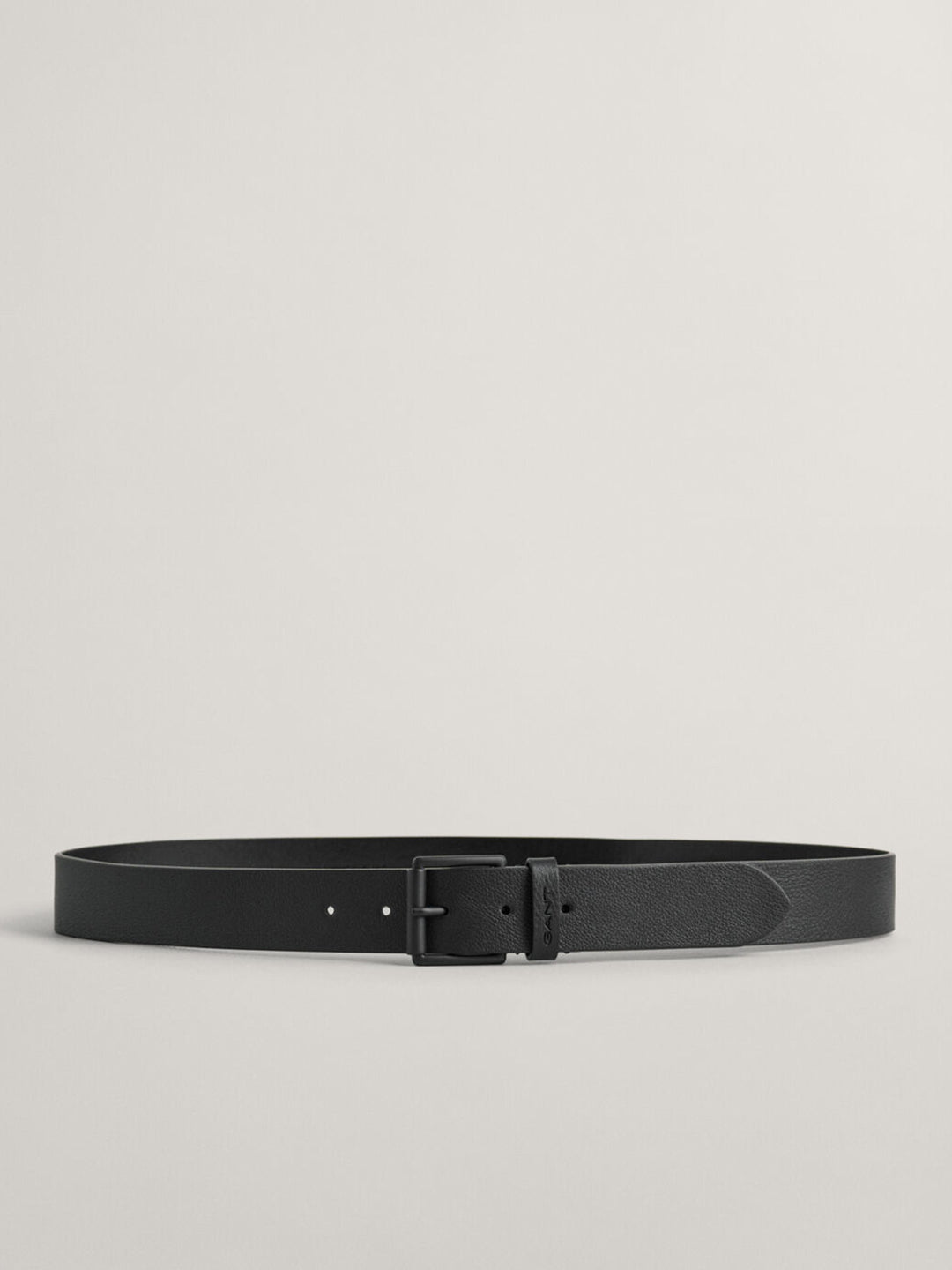 Gant Men Black Solid Tang Buckle Leather Belt