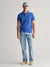 Gant Men Blue Solid Polo Collar Short Sleeves T-shirt