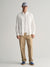 Gant Men White Solid Button Down Collar Full Sleeves Shirt