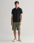 Gant Men Black Solid Polo Collar Short Sleeves T-Shirt