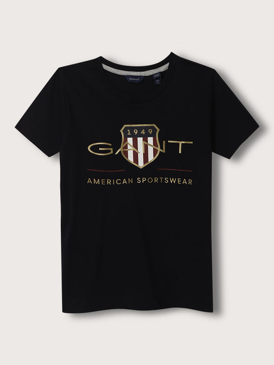 Gant Kids Navy Logo Regular Fit T-Shirt