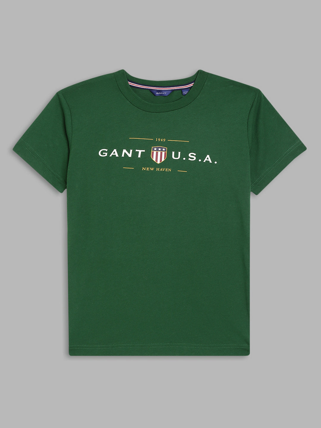 Gant Kids Olive Logo Regular Fit T-Shirt