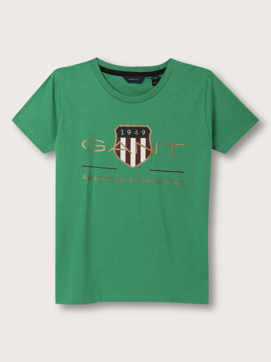 Gant Kids Green Logo Regular Fit T-Shirt