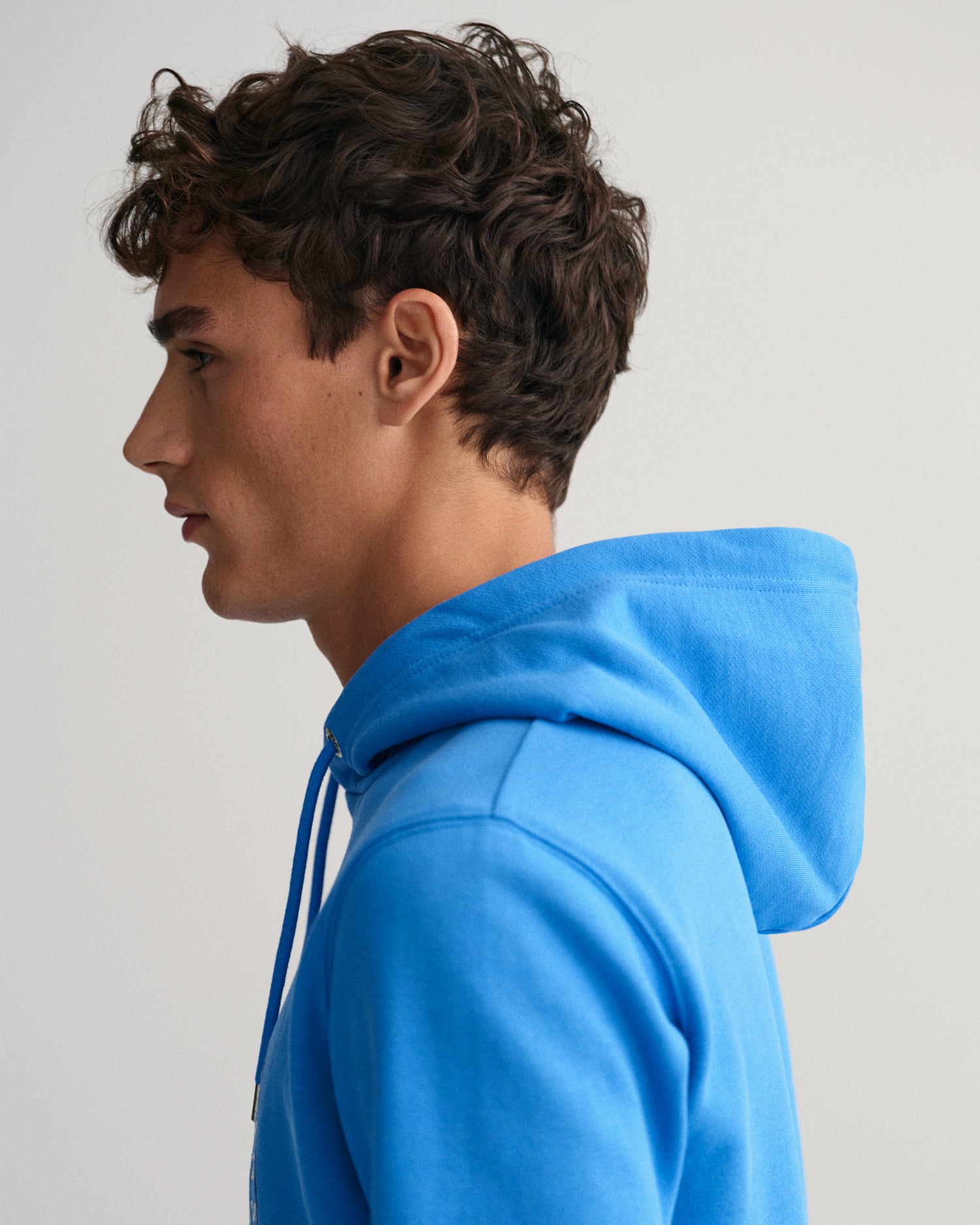 Gant Men Blue Hooded Solid Sweatshirt