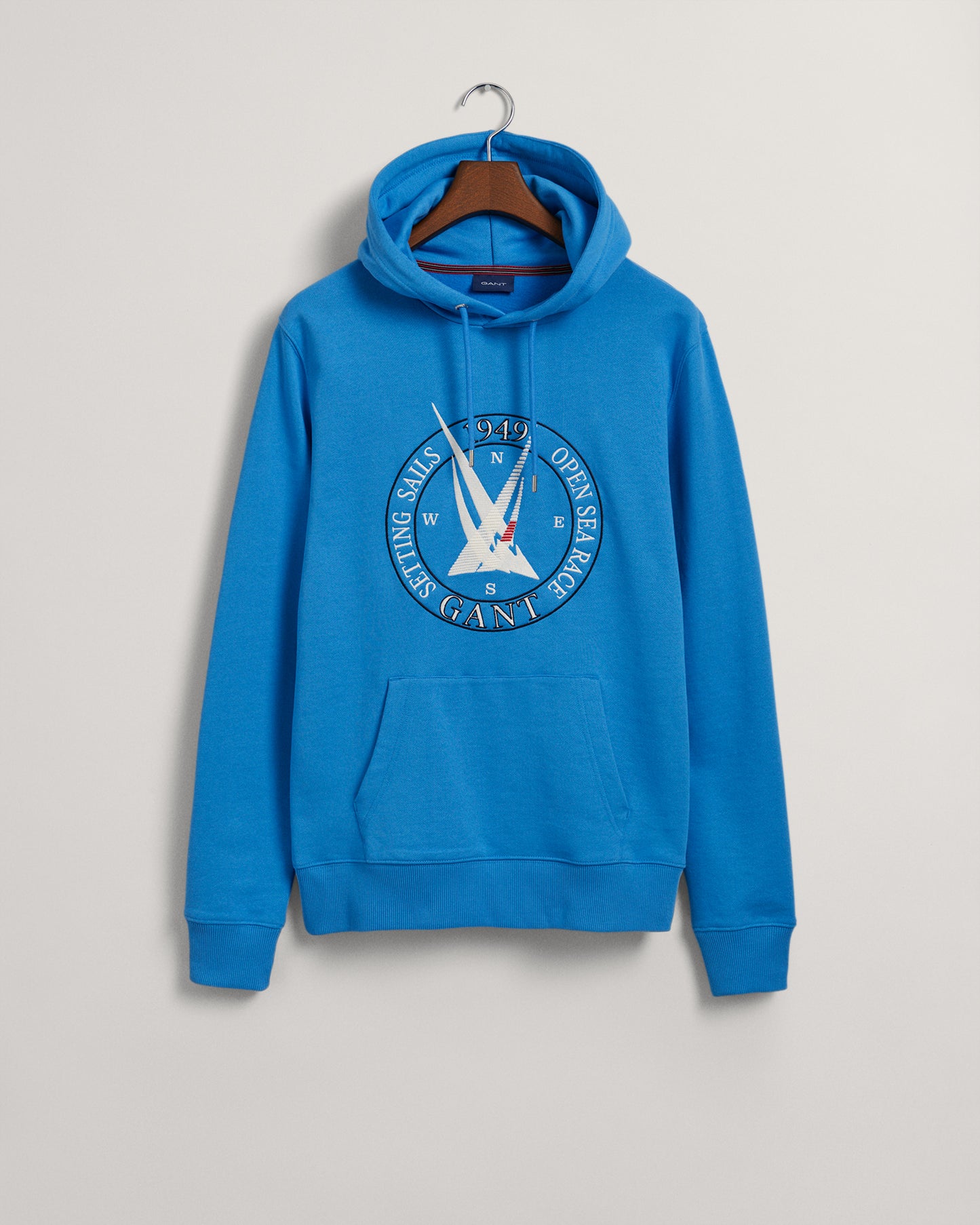 Gant Men Blue Hooded Solid Sweatshirt