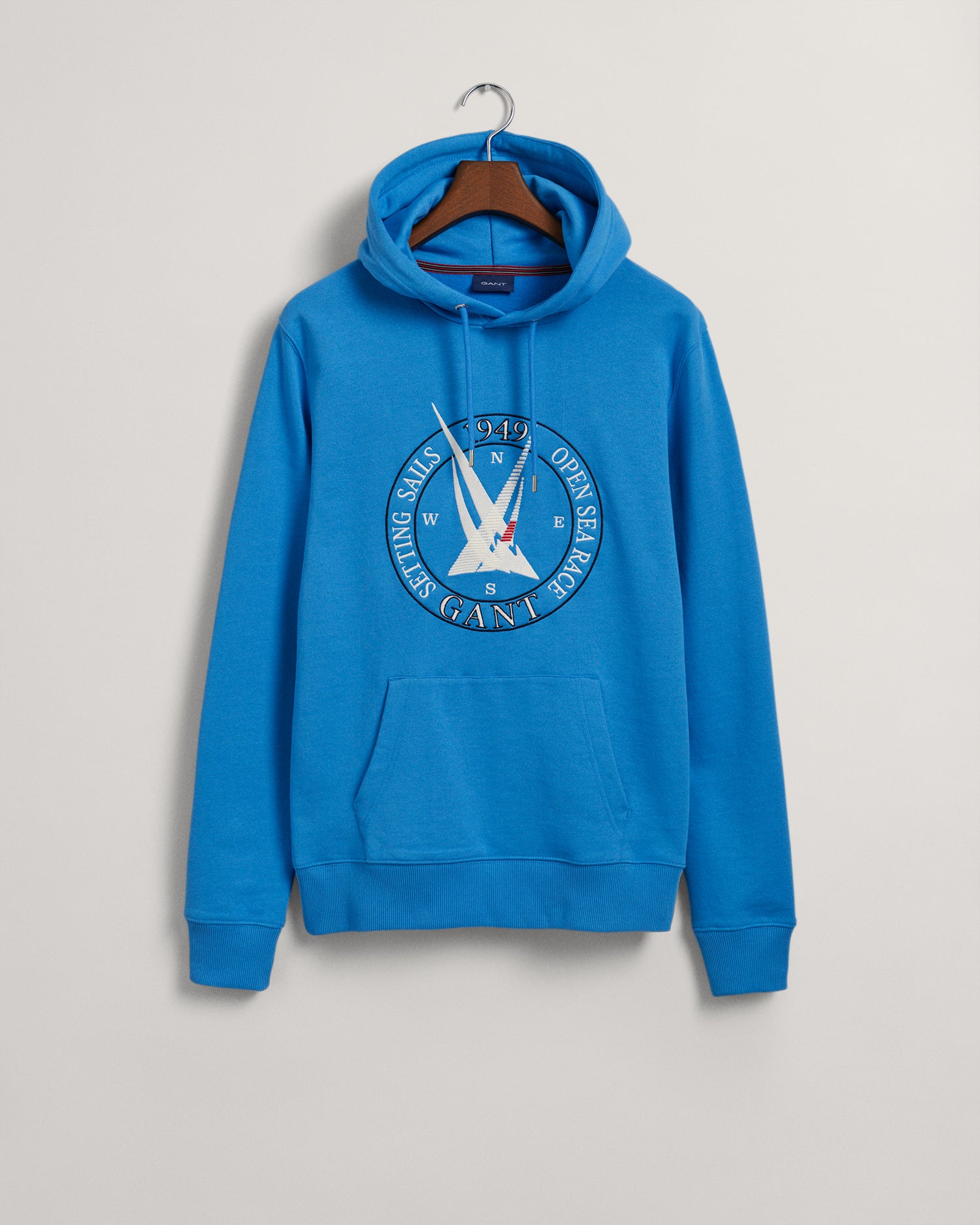 Gant Men Blue Hooded Solid Sweatshirt