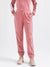 Iconic Women Pink Colour blocked Regular Fit Sweatpant