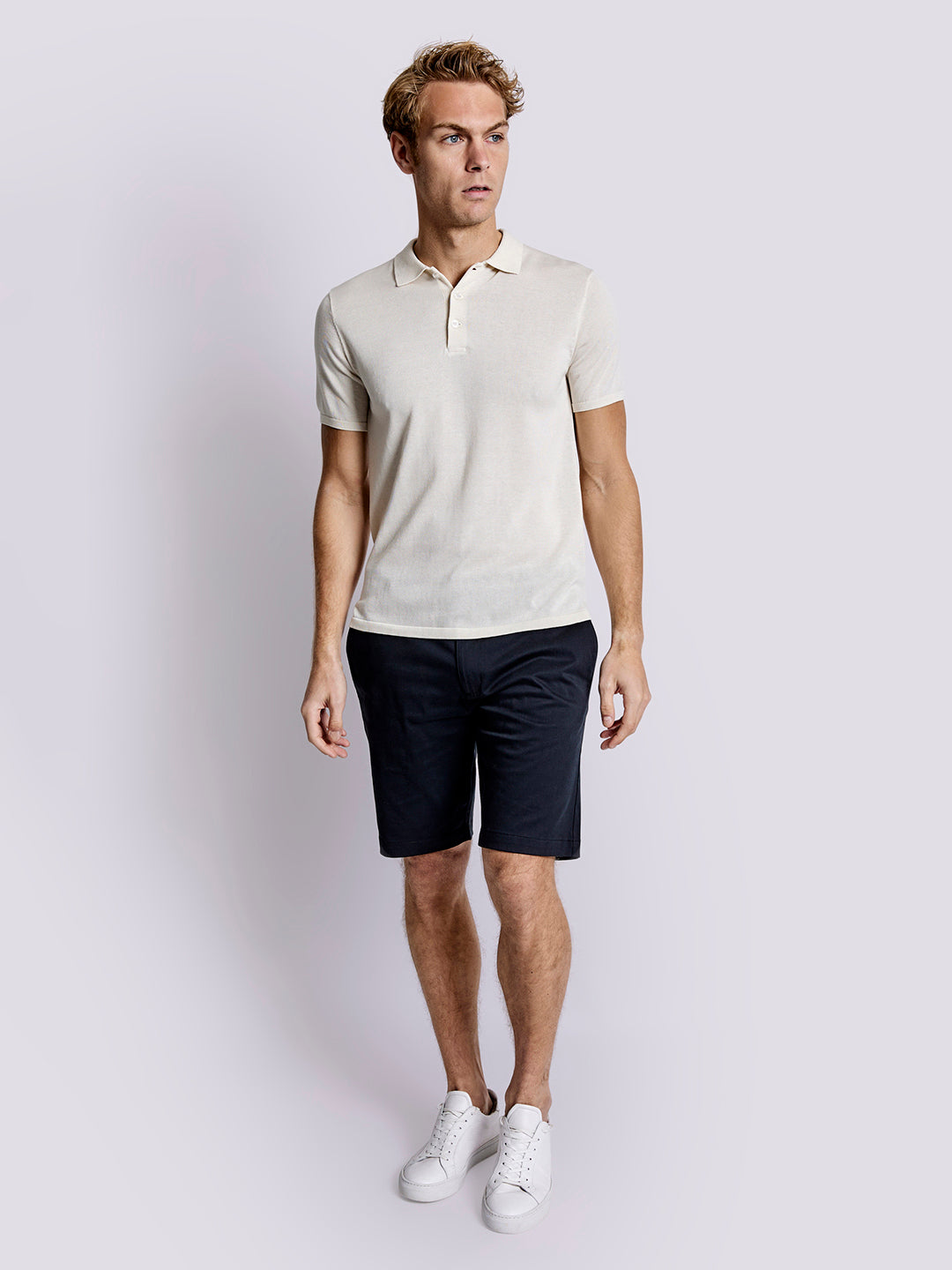 Bruun & Stengade Men Beige Solid Polo TShirt