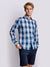 Bruun & Stengade Men Blue Checked Collar Shirt