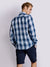 Bruun & Stengade Men Blue Checked Collar Shirt