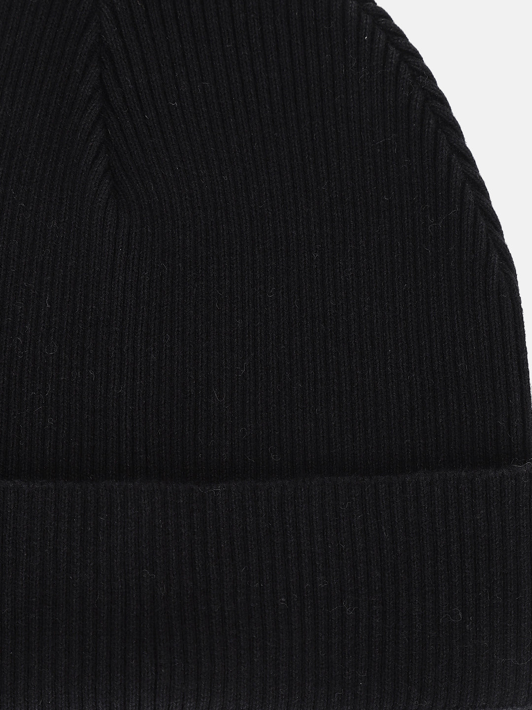 Blue Giraffe Boys Black Solid Beanie