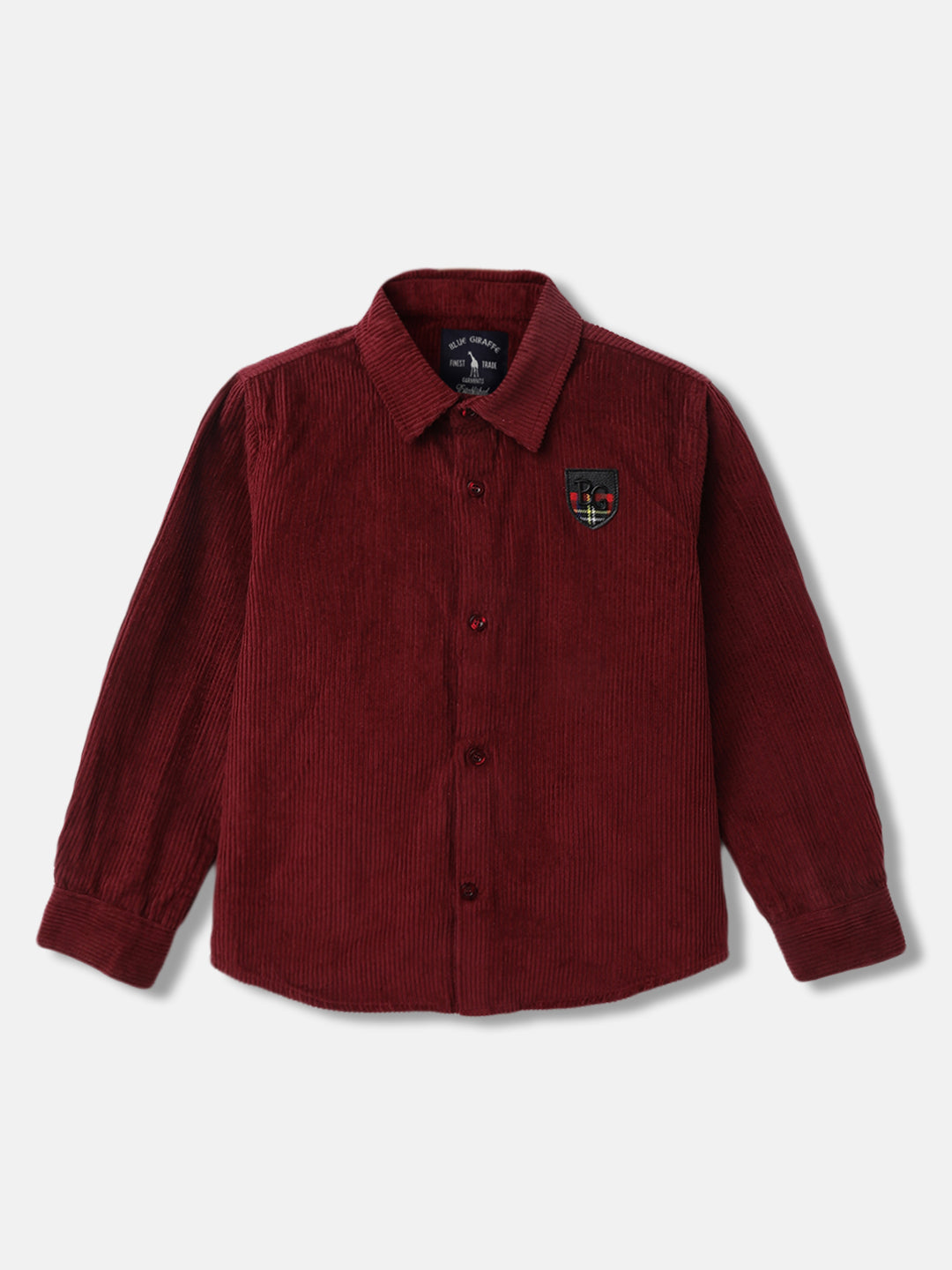 Blue Giraffe Kids Wine Fashion Regular Fit Shirt