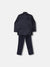 Blue Giraffe Boys Solid High Neck Full Sleeves Suit Set