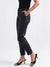 Centre Stage Women Black Solid Straight Fit Trouser