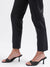 Centre Stage Women Black Solid Straight Fit Trouser