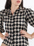 Centre Stage Women Checked Collar 3/4th Sleeves Top