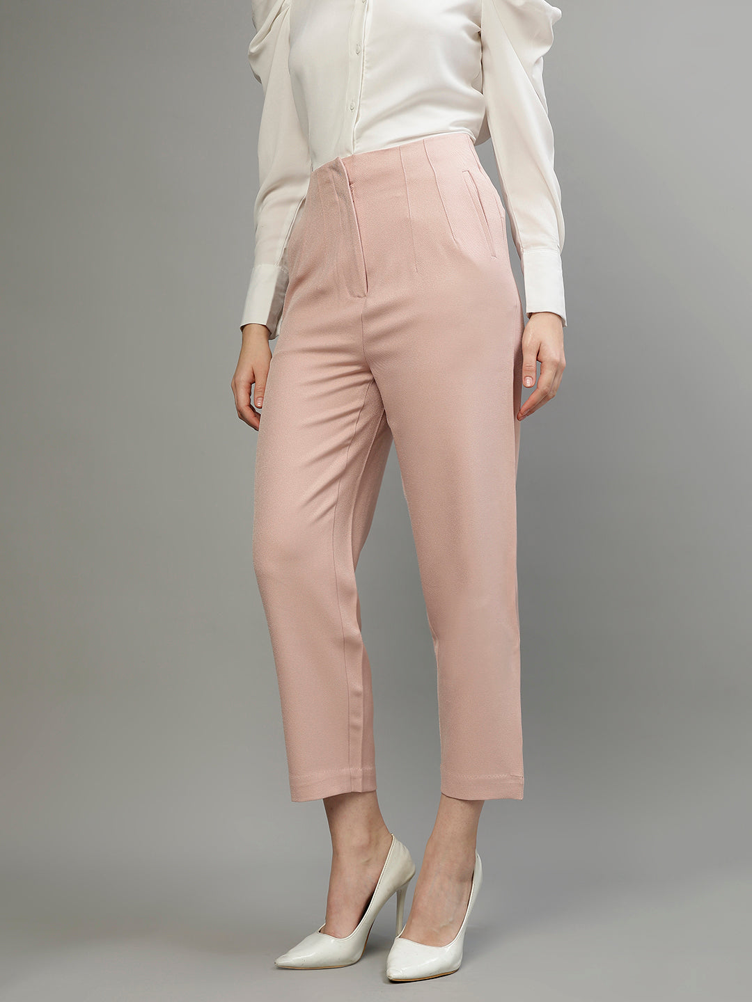 Centre Stage Women Solid Slim Fit Trouser