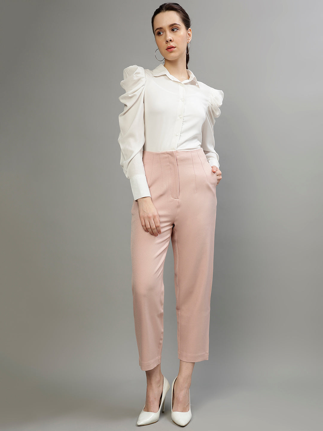 Dariel Pleated Trousers - Taupe – The Frankie Shop