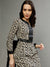 Elle Women Printed V Neck Full Sleeves Dress