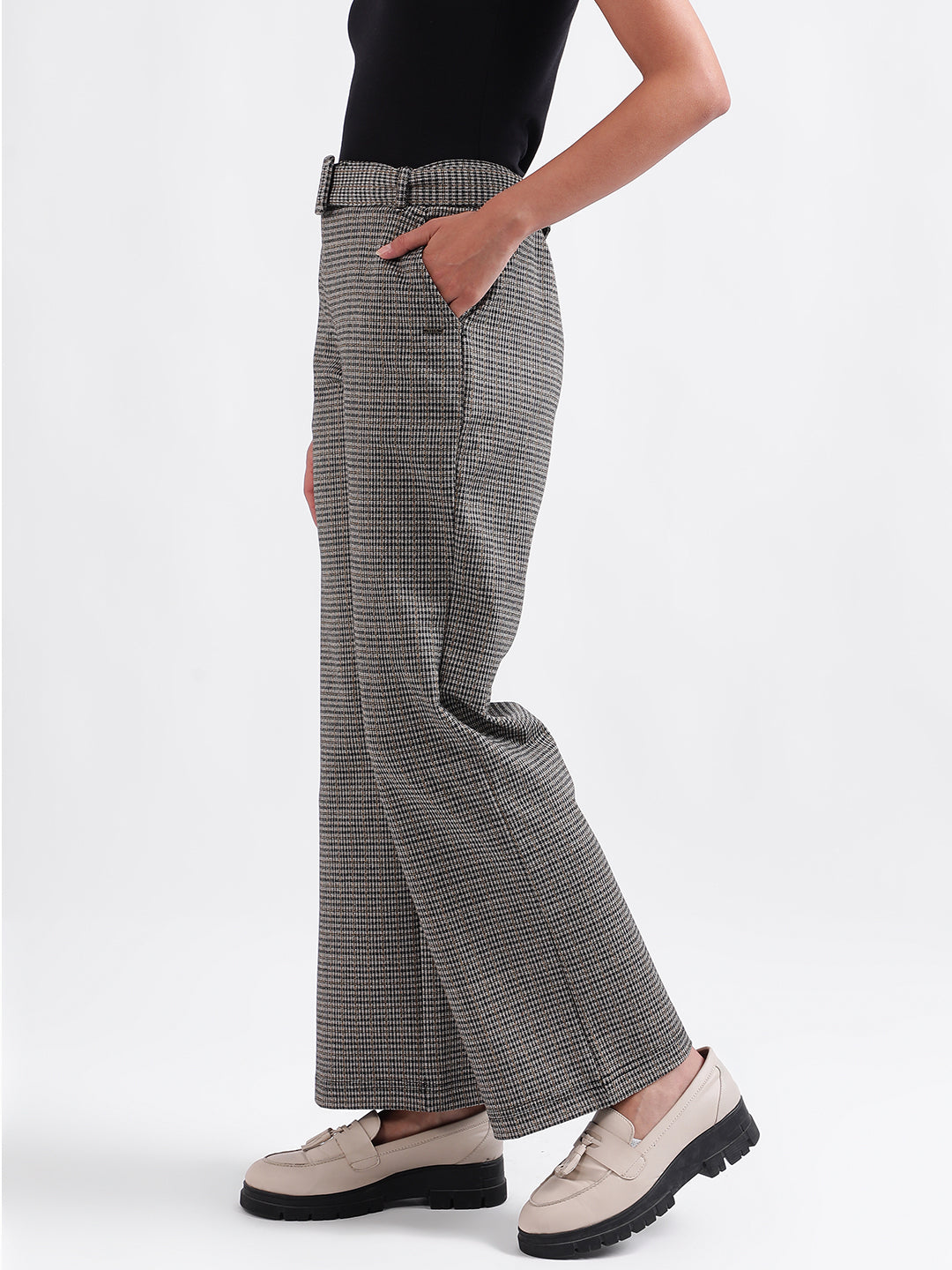 ESPRIT - Mix & Match: Prince of Wales checked trousers at our online shop
