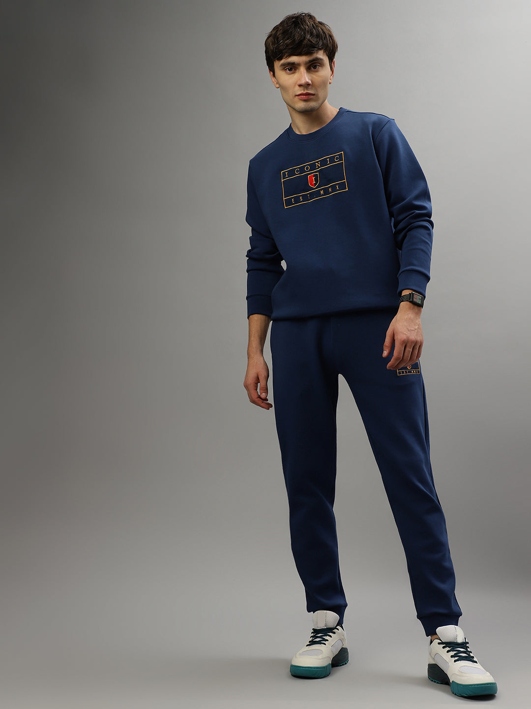 Iconic Men Solid Regular Fit Sweatpant