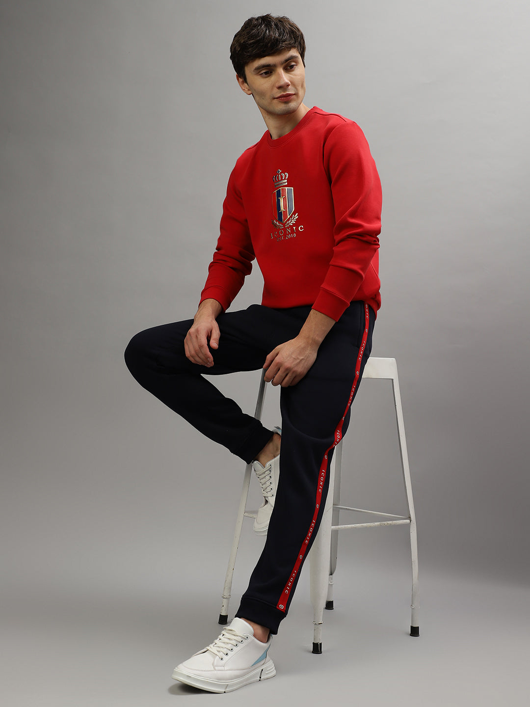 Iconic Men Solid Regular Fit Sweatpant