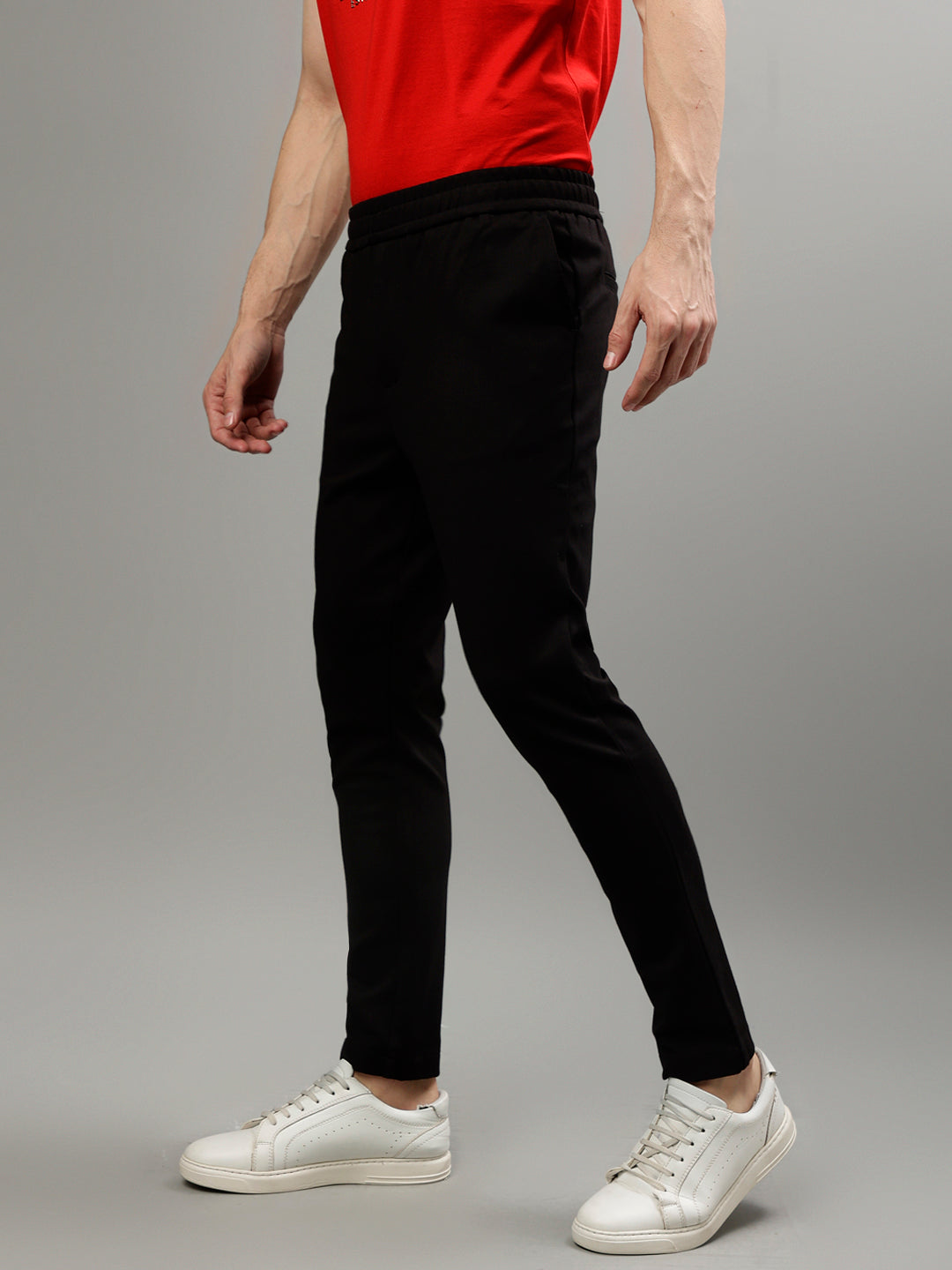 Iconic Men Solid Slim Fit Trouser