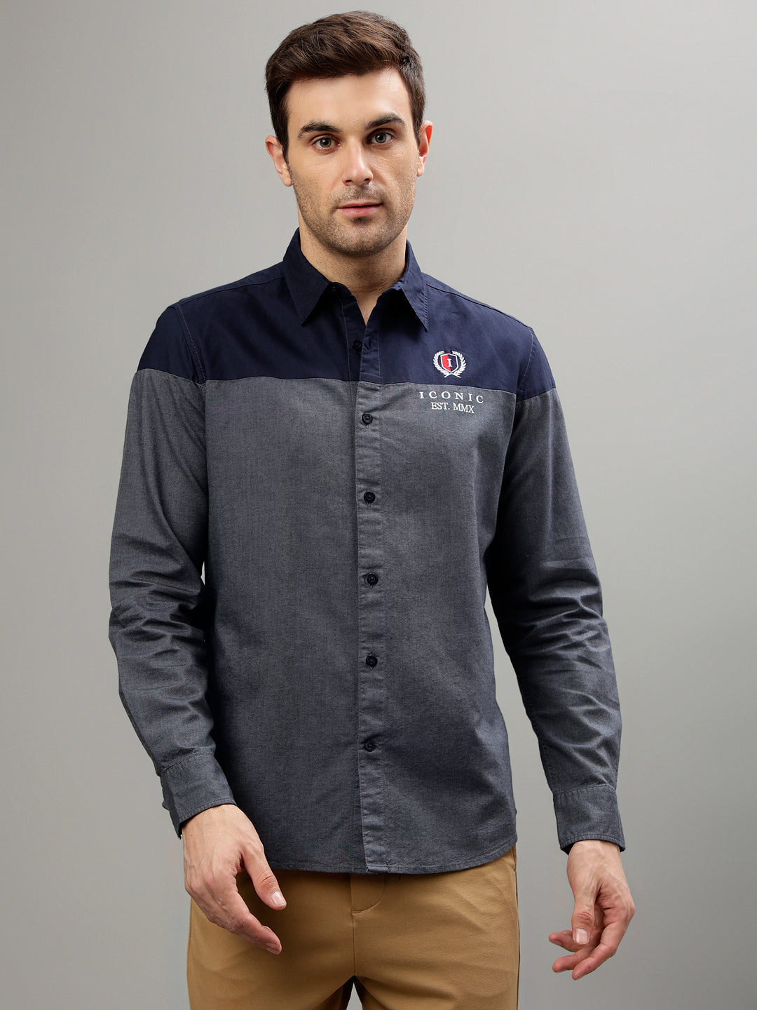 Iconic Blue Fashion Regular fit Shirts