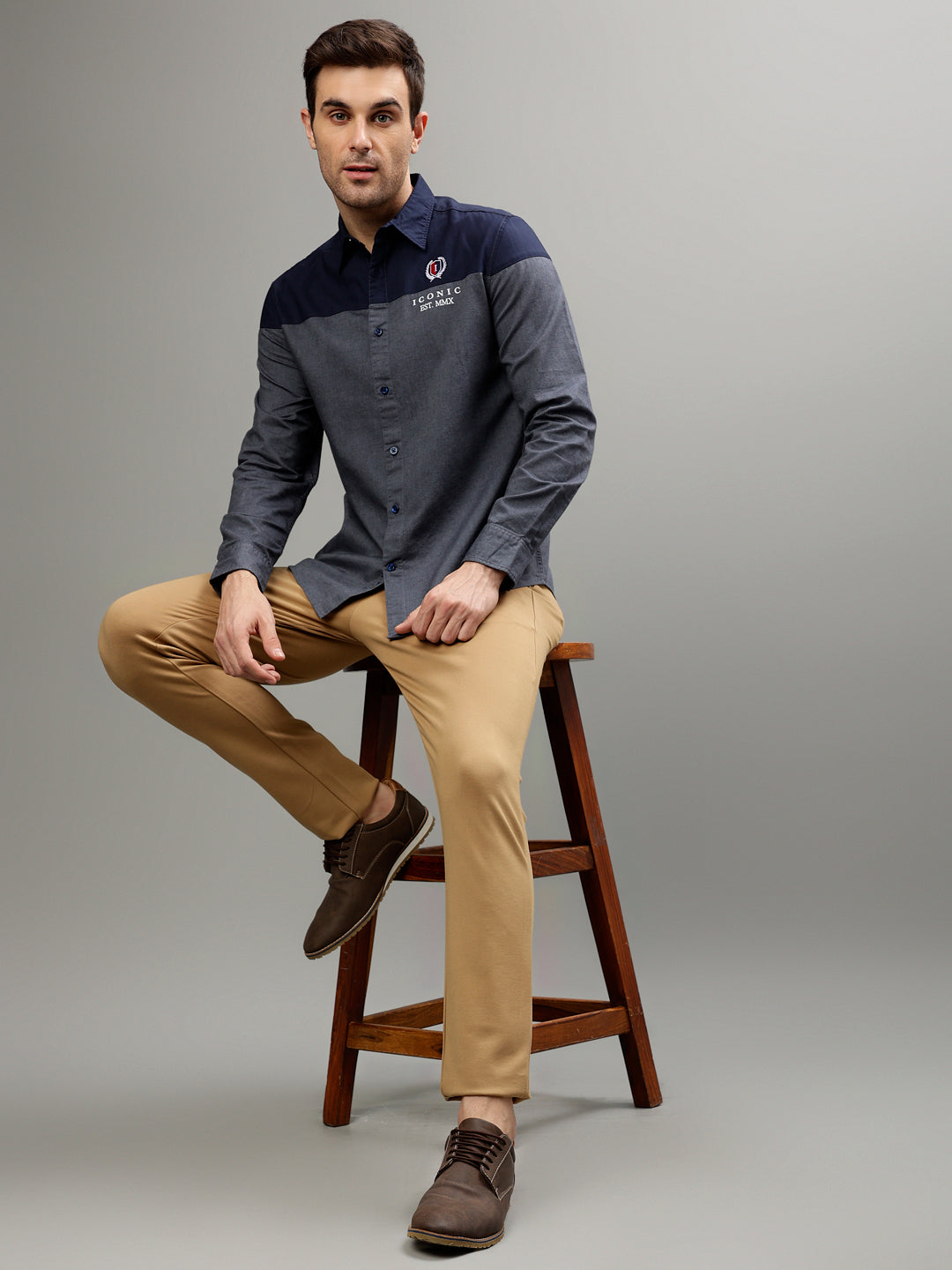 Iconic Blue Fashion Regular fit Shirts