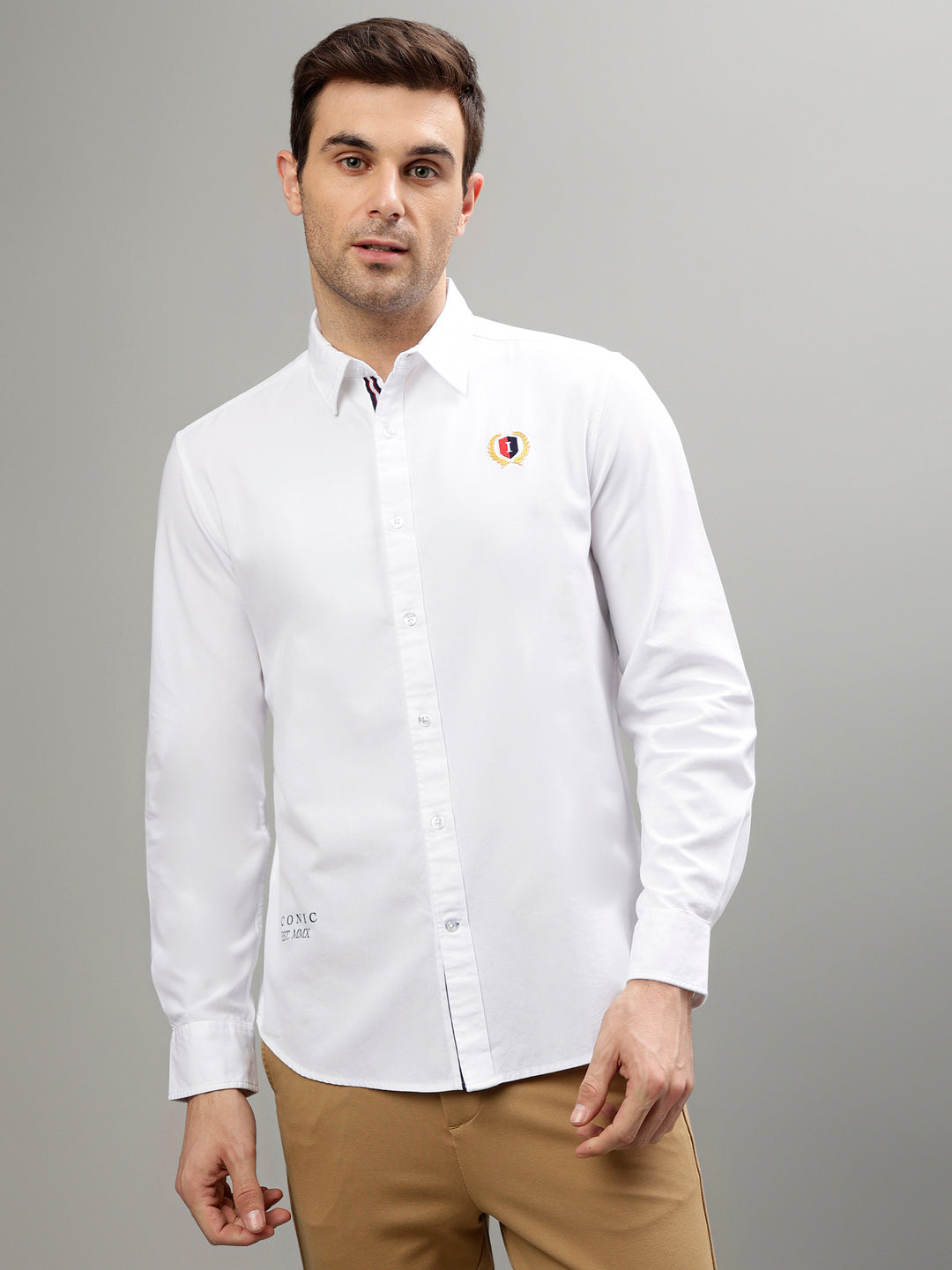 Iconic White Fashion Slim fit Shirts