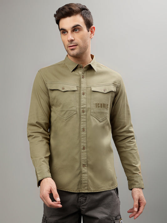 Iconic Brown Fashion Regular fit Shirts