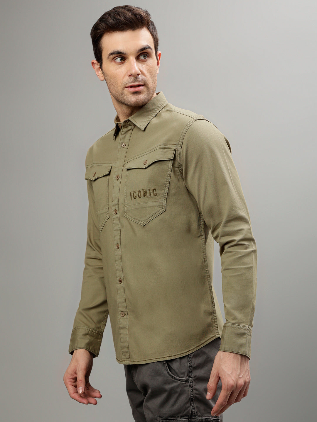 Iconic Brown Fashion Regular fit Shirts