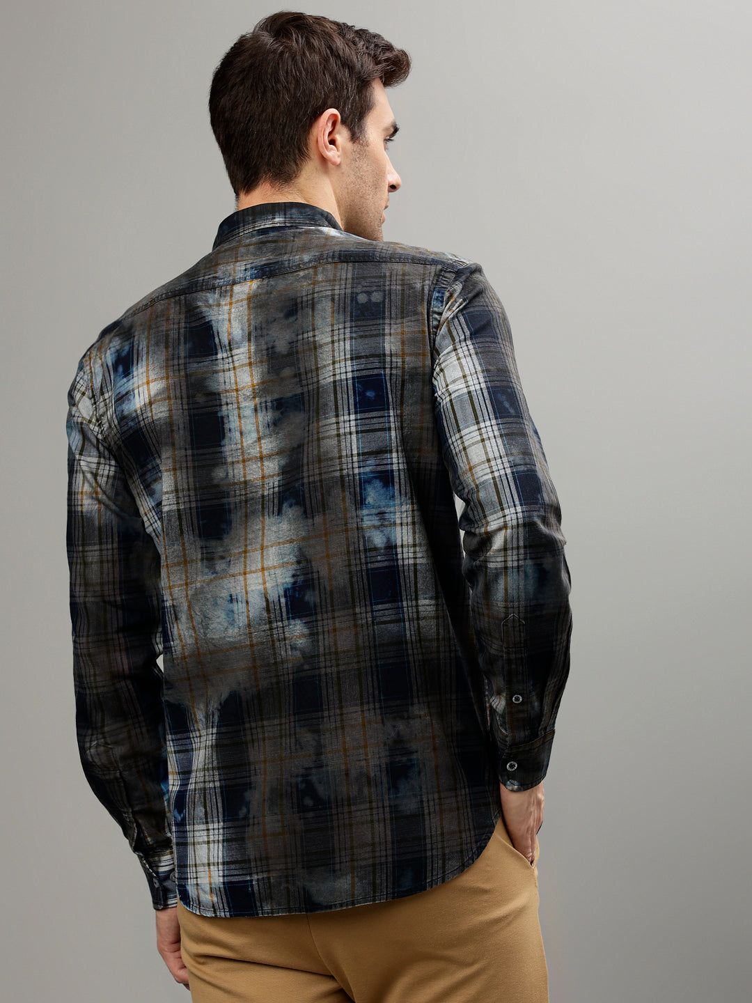 Iconic Multi Color Fashion Checked Regular Fit Shirt