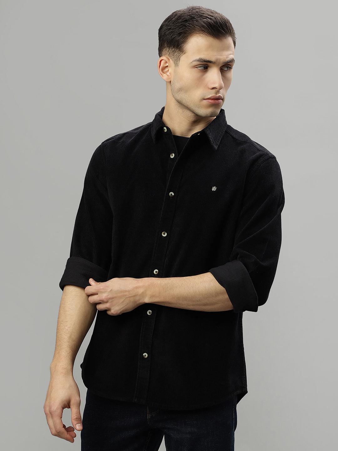 Iconic Black Fashion Regular Fit Shirt